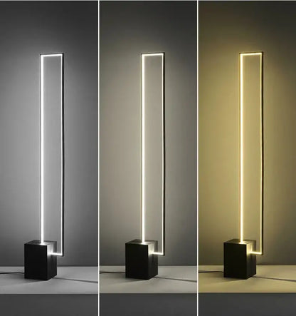 Minimalist gold and black geometric led floor lamp living room light