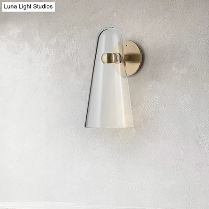 Minimalist gold and clear acrylic wall mount lighting kitchen sconce