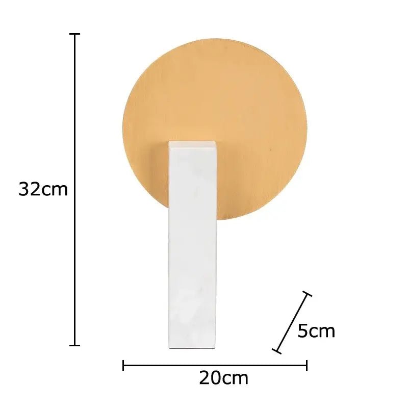 Minimalist gold and white marble base desk decoration living room