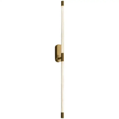 Minimalist gold & black acrylic line led wall lights bedroom