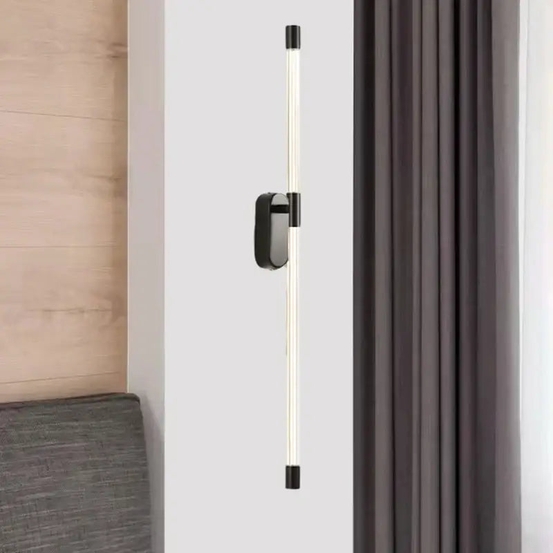 Minimalist gold & black acrylic line led wall lights bedroom