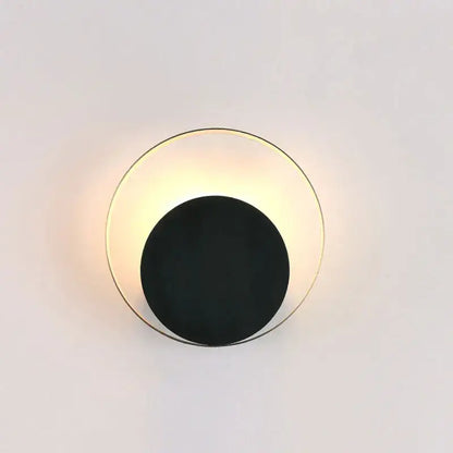 Minimalist gold & black led wall lamp for living room