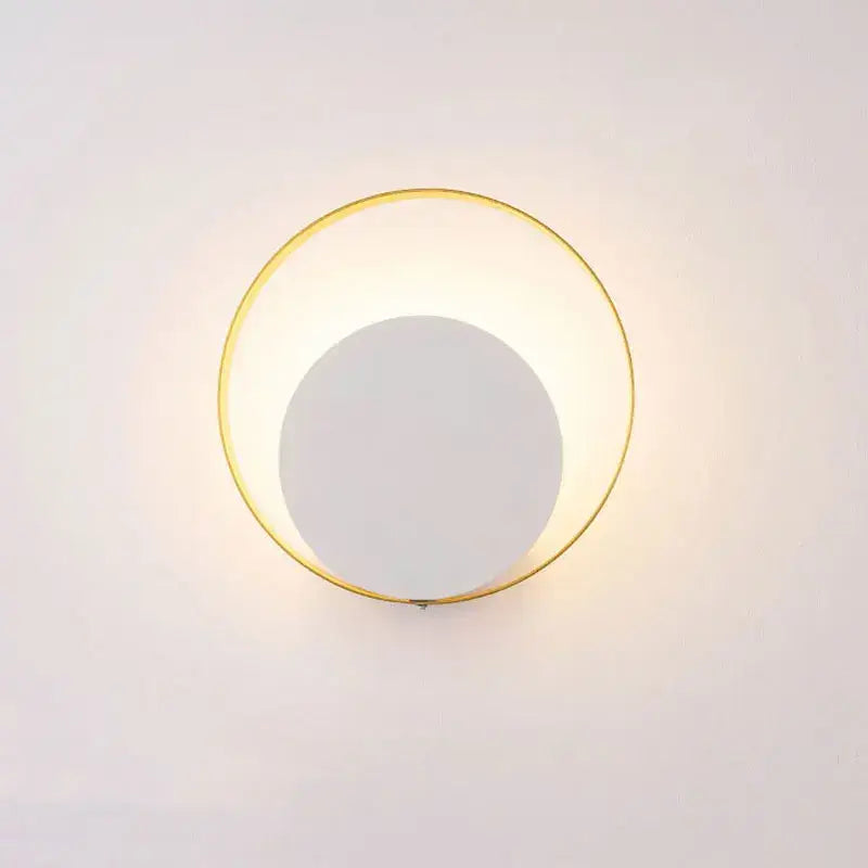 Minimalist gold & black led wall lamp for living room