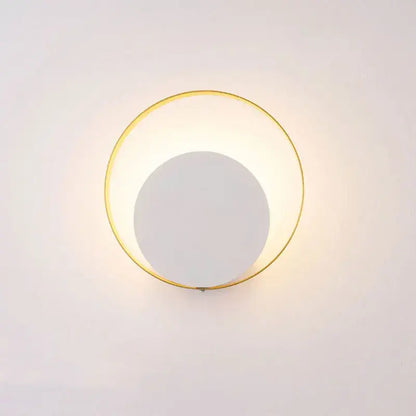 Minimalist gold & black led wall lamp for living room