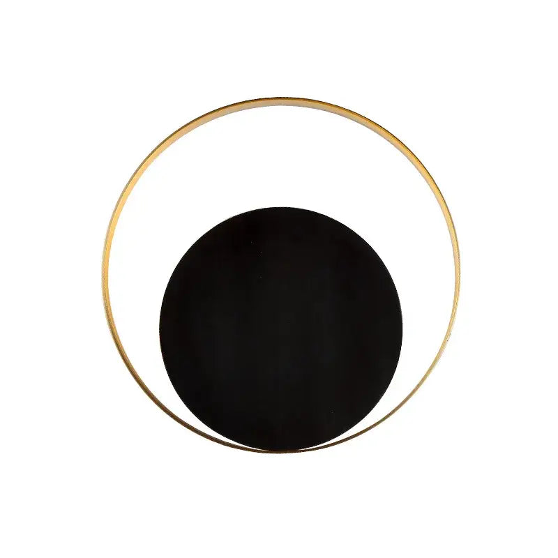 Minimalist gold & black led wall lamp for living room