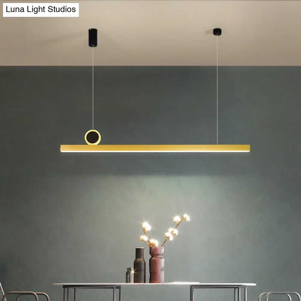 Minimalist gold & black pendant light fixture kitchen island light