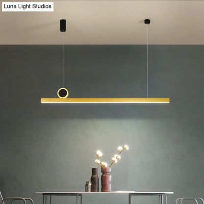 Minimalist gold & black pendant light fixture kitchen island light