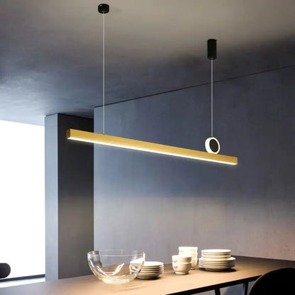 Minimalist gold & black pendant light fixture kitchen island light
