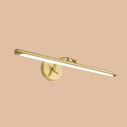 Minimalist gold brass led sconce bathroom vanity light