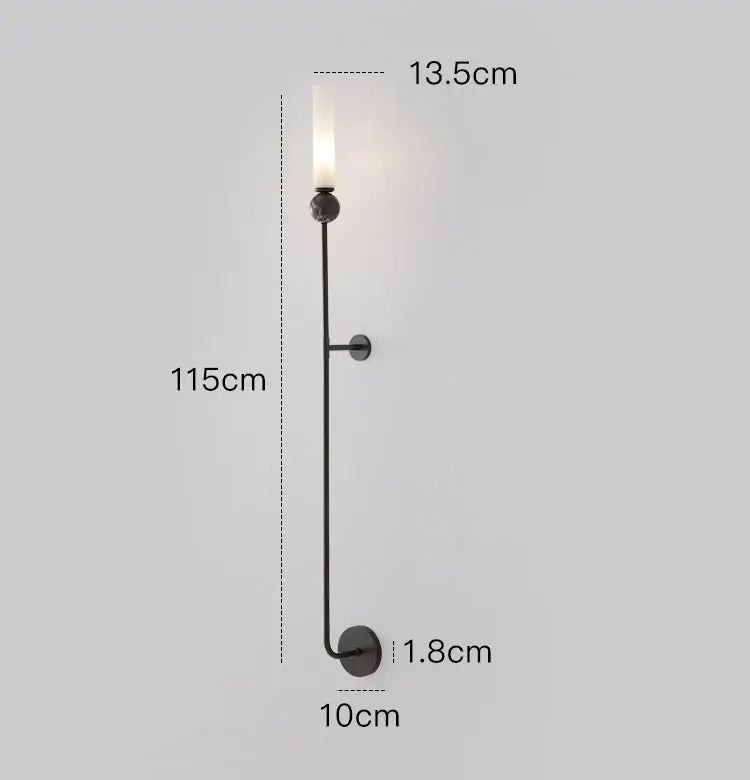 Minimalist gold copper wine corridor wall lamp bedroom sconce