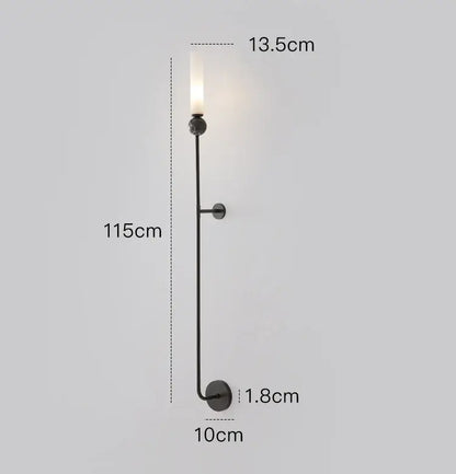 Minimalist gold copper wine corridor wall lamp bedroom sconce
