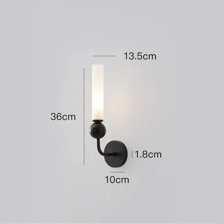 Minimalist gold copper wine corridor wall lamp bedroom sconce