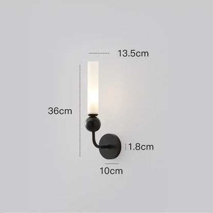 Minimalist gold copper wine corridor wall lamp bedroom sconce