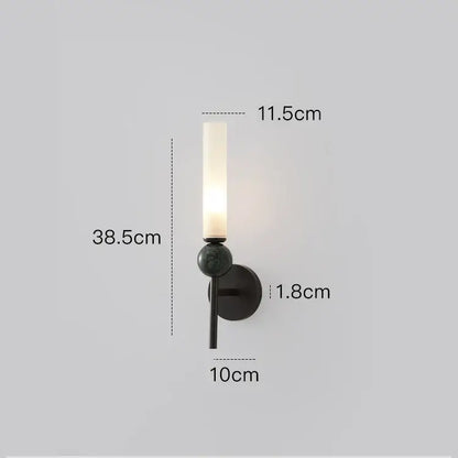 Minimalist gold copper wine corridor wall lamp bedroom sconce
