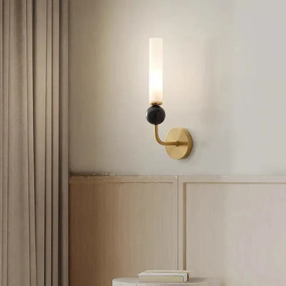 Minimalist gold copper wine corridor wall lamp bedroom sconce