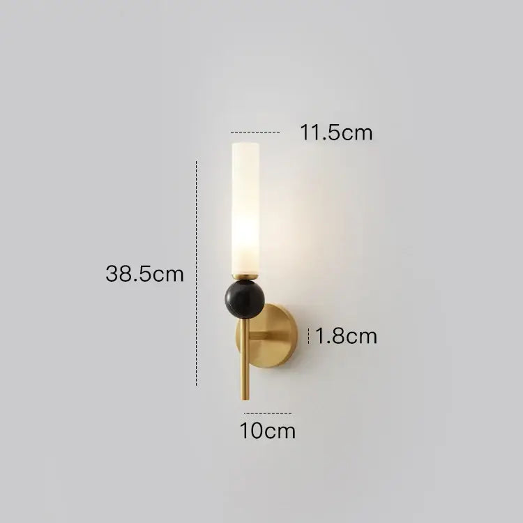 Minimalist gold copper wine corridor wall lamp bedroom sconce