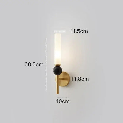 Minimalist gold copper wine corridor wall lamp bedroom sconce