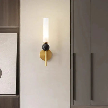 Minimalist gold copper wine corridor wall lamp bedroom sconce