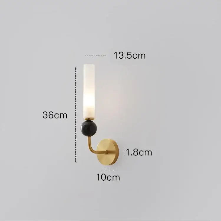 Minimalist gold copper wine corridor wall lamp bedroom sconce
