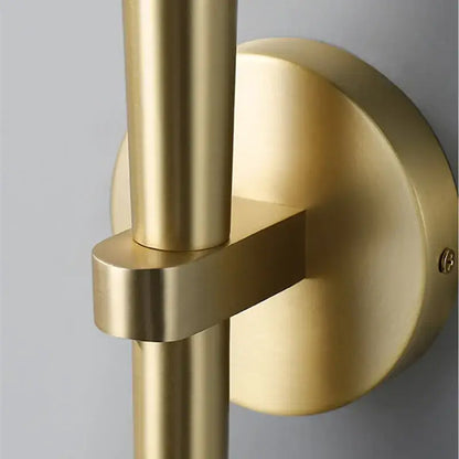 Minimalist gold crystal wall sconce bedroom light