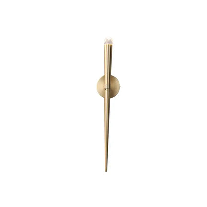 Minimalist gold crystal wall sconce bedroom light