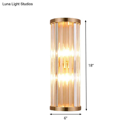 Minimalist gold crystal wall sconce e12 e14 living room light