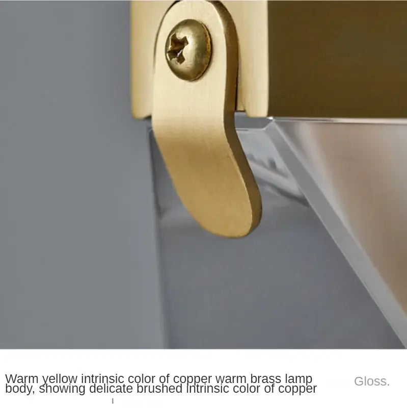 Minimalist gold crystal chandelier dining room light