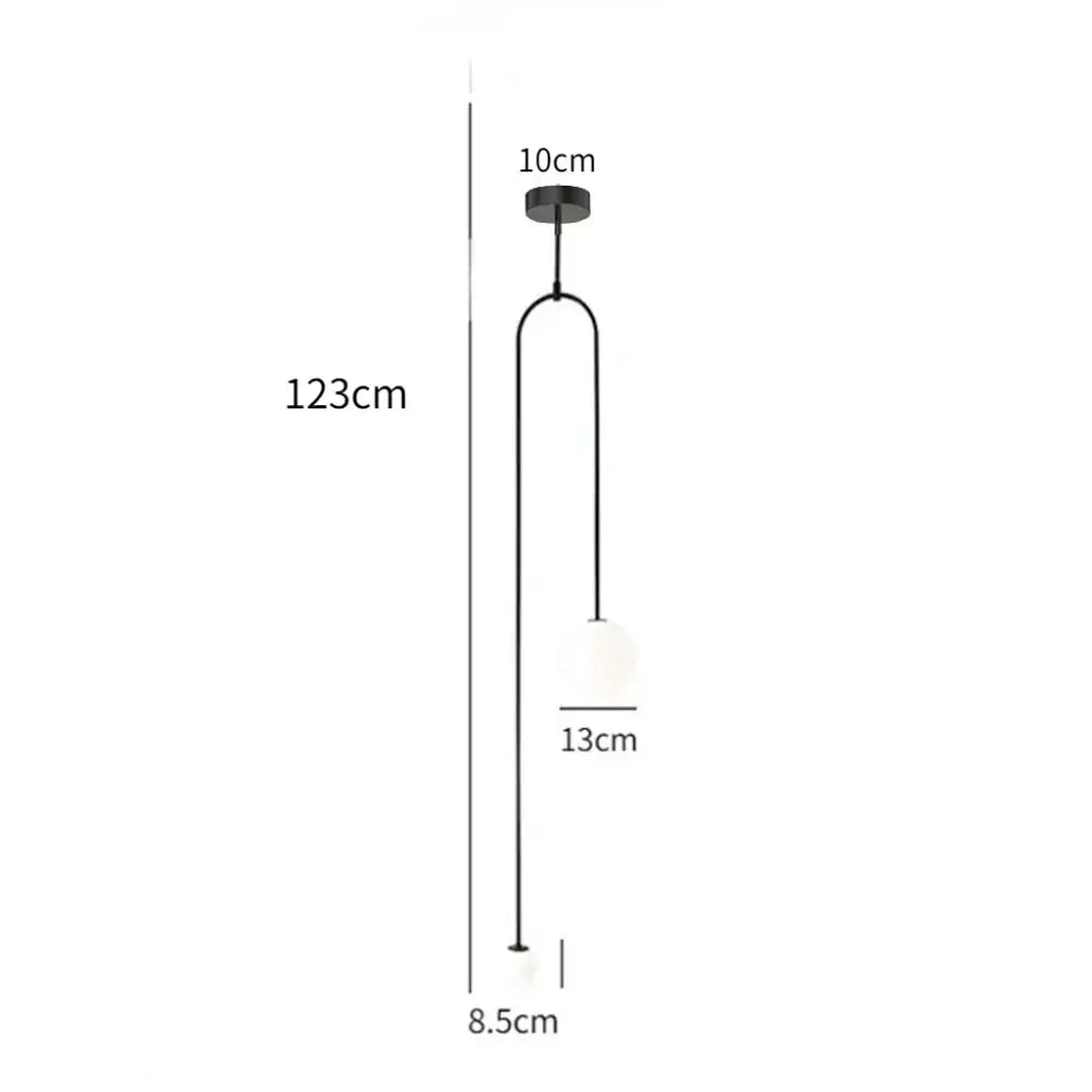 Minimalist gold double head glass ball pendant light bedroom