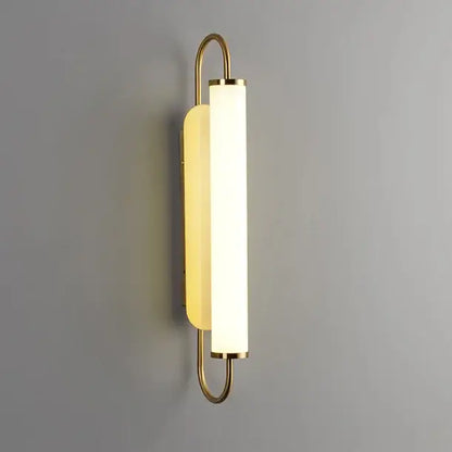 Minimalist gold elegant wall sconce for bedroom with frosted glass