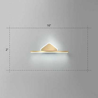 Minimalist gold finish led vanity light for bathroom walls