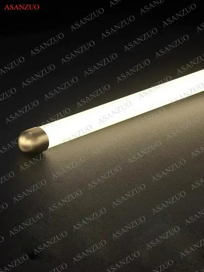 Minimalist gold led strip pendant light for dining room