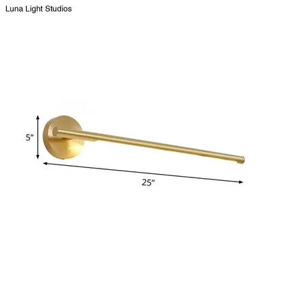 Minimalist gold led wall light bedroom sconce with acrylic diffuser