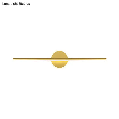 Minimalist gold linear led wall sconce bedroom vanity light