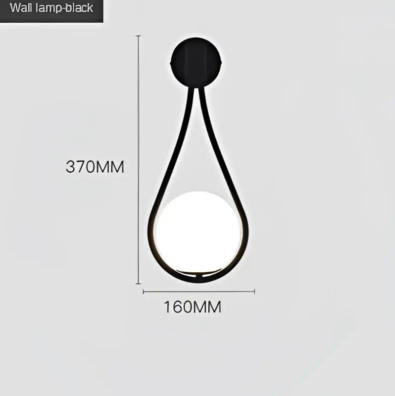 Minimalist gold marble glass ball wall lamp for living room