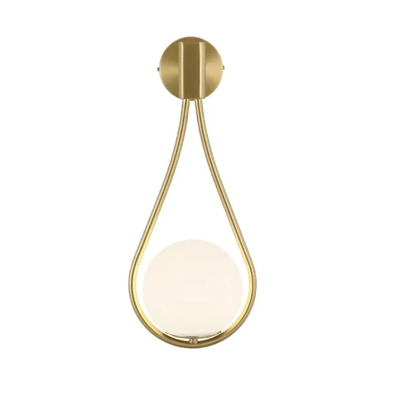 Minimalist gold marble glass ball wall lamp for living room