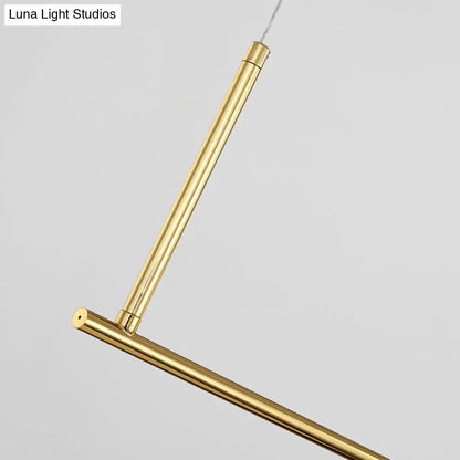 Minimalist gold metal island pendant dining table ceiling light