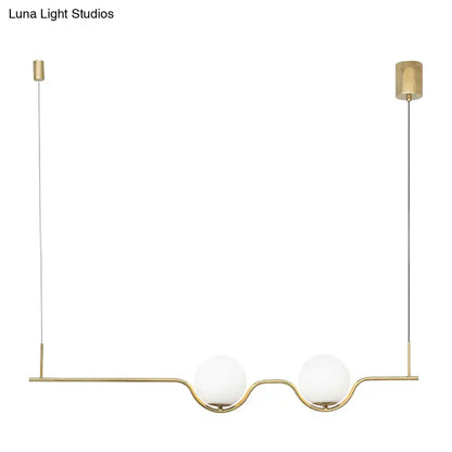 Minimalist gold metal island pendant dining table ceiling light