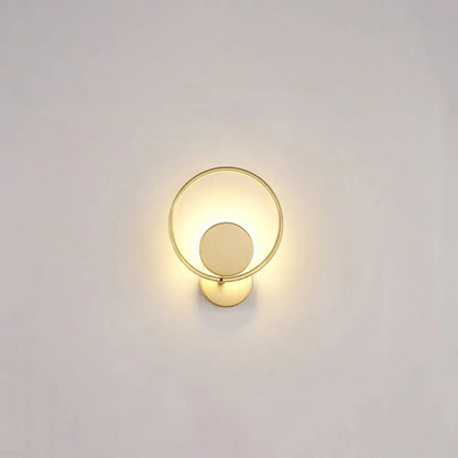 Minimalist gold metal led sconce wall mounted lamp for bedroom