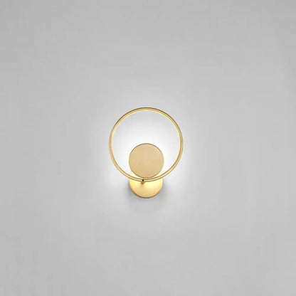 Minimalist gold metal led sconce wall mounted lamp for bedroom