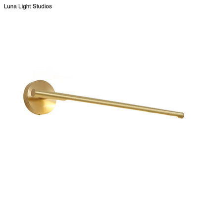 DecorBites™ Minimalist Gold Metal Wall Lamp: 16"/25" LED Vanity Sconce Light with Acrylic Diffuser