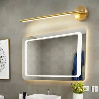 DecorBites™ Minimalist Gold Metal Wall Lamp: 16"/25" LED Vanity Sconce Light with Acrylic Diffuser