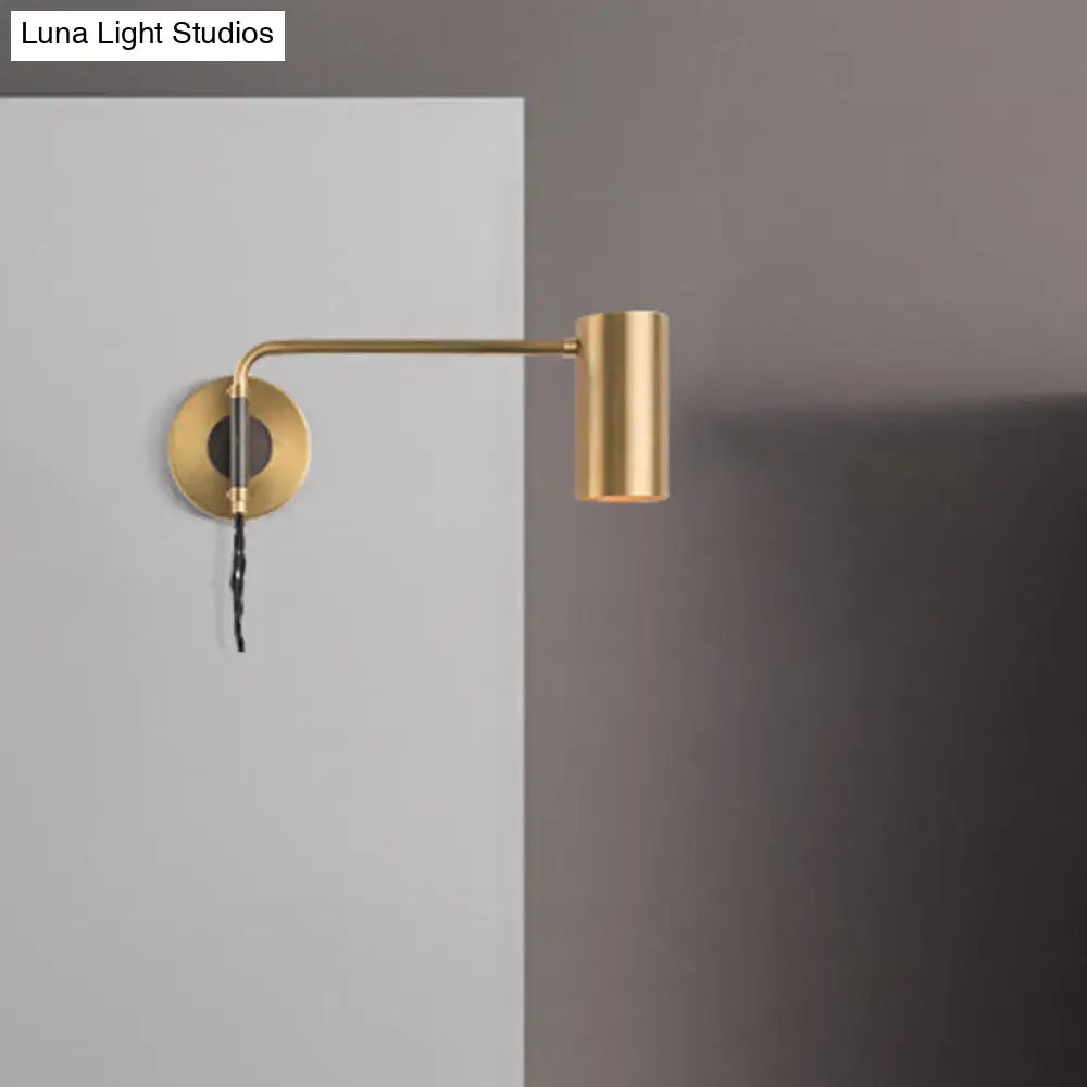 Minimalist gold metal wall lamp bedside spotlight for bedroom