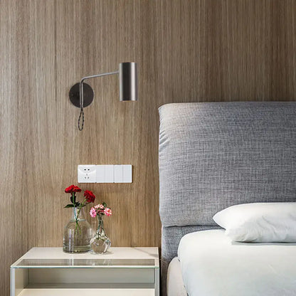 Minimalist gold metal wall lamp bedside spotlight for bedroom