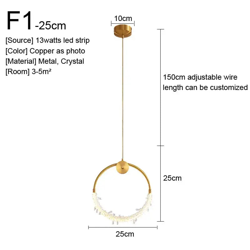 Minimalist gold nordic pendant lights kitchen glass shade decor