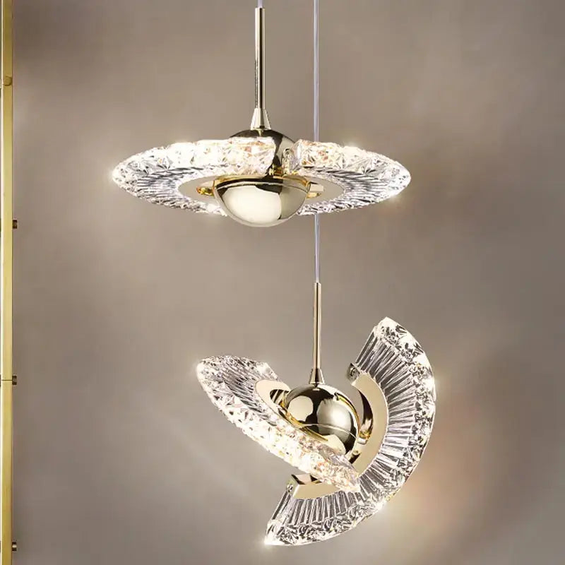 Minimalist gold nordic pendant lights kitchen glass shade decor