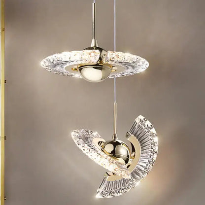 Minimalist gold nordic pendant lights kitchen glass shade decor