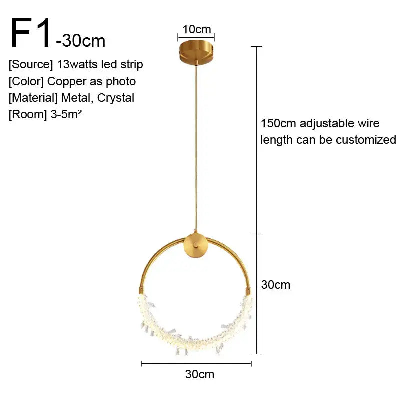 Minimalist gold nordic pendant lights kitchen glass shade decor
