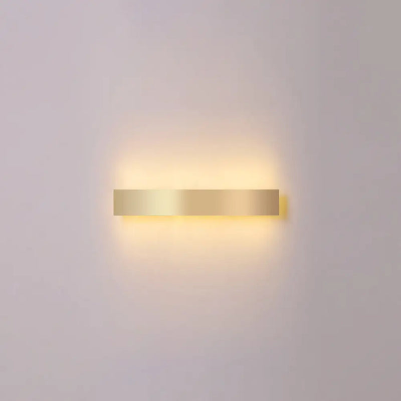 DecorBites™ Minimalist Gold Plated LED Wall Sconce for Living Room - Aluminum Bar Shaped Flush Wall Light