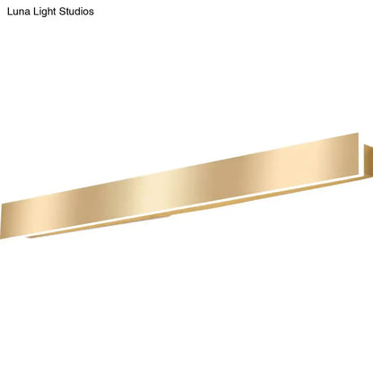 Minimalist gold plated led wall sconce living room bar light