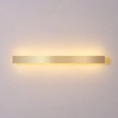 Minimalist gold plated led wall sconce living room bar light
